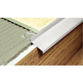   AV Erkély vízvető teraszszegély ezüst eloxált 20x10x2700 mm balkon profil padlólap alá terasz lépcső teraszprofil balkonszegély