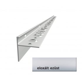   OX Teraszszegély oldaltakarással 12+41x2500 eloxált ezüst vízvető profil balkon teraszprofil erkélyszegély