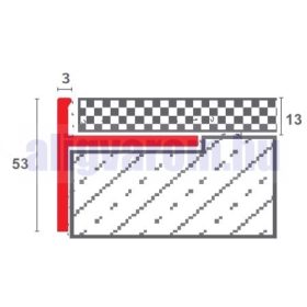 OX Terrace teraszszegély ezüst szálcsiszolt vízvető profil erkély balkon terasz 2500 mm 13 mm terasz