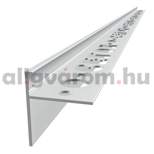 OX Teraszszegély oldaltakarással 10+23x2500 ezüst szálcsiszolt vízvető profil balkon teraszprofil erkélyszegély