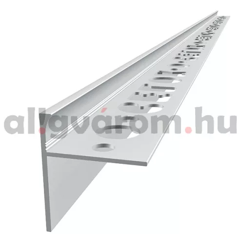 OX Terrace teraszszegély ezüst szálcsiszolt vízvető profil erkély balkon terasz 2500 mm 13 mm terasz