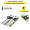 Betonozó térddeszka, betoncsúszka pár 75 × 20 cm rozsdamentes acél, állítható pántokkal