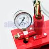 Töltőszivattyú tartályos pumpa 25 bar maximális nyomás. Tesztelő szivattyú és nyomásmérő óra 5 literes tartállyal