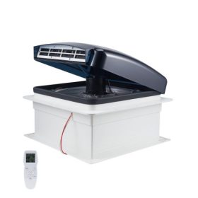   Elektromos tetőventilátor lakóautóhoz – 12 V, 22 W, 10 fokozatú szellőzőrendszer esőérzékelővel és távirányítóval, 410x410 mm nyílásméret