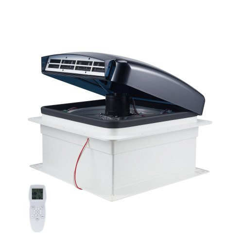 Elektromos tetőventilátor lakóautóhoz – 12 V, 22 W, 10 fokozatú szellőzőrendszer esőérzékelővel és távirányítóval, 410x410 mm nyílásméret