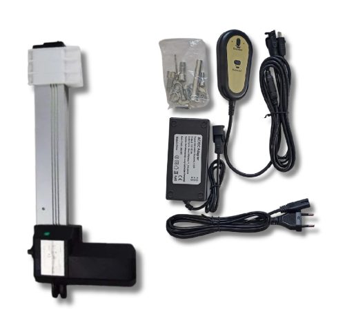 Tolómotor vezérléssel és tápegységgel 300 mm löket 20 mm/s 1500N 12V ablaknyitó pozicionáló motor vezetékes kapcsolóval Lineáris aktuátor emelő szerkezet tolattyú