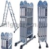 Összecsukható alumínium létra 4,6 méter magas 4 részes összehajtható 4x4 létrafok