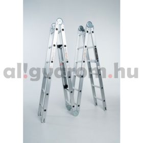   Multifunkciós alumínium létra 6,7 méter magas 4 részes összehajtható, összecsukható, 4x6 létrafok