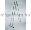 Multifunkciós alumínium létra 6,7 méter magas 4 részes összehajtható, összecsukható, 4x6 létrafok