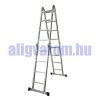 Multifunkciós alumínium létra 6,7 méter magas 4 részes összehajtható, összecsukható, 4x6 létrafok
