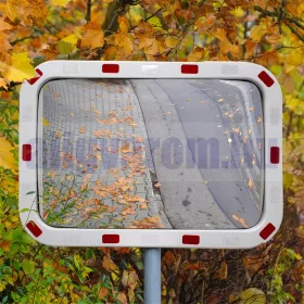   Közlekedési tükör biztonsági forgalmi megfigyelő tükör téglalap alakú  40x60 cm fényvisszaverővel ipari kivitel