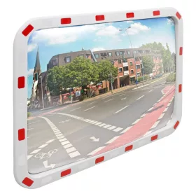   Közlekedési tükör biztonsági forgalmi megfigyelő tükör téglalap alakú 60x80 cm fényvisszaverővel ipari kivitel