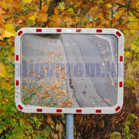  Közlekedési tükör biztonsági forgalmi megfigyelő tükör téglalap alakú 60x80 cm fényvisszaverővel ipari kivitel