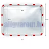 Közlekedési tükör biztonsági forgalmi megfigyelő tükör téglalap alakú 60x80 cm fényvisszaverővel ipari kivitel