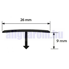   AV T profil burkolatváltó natúr alumínium 26x2700 mm utólag beépíthető