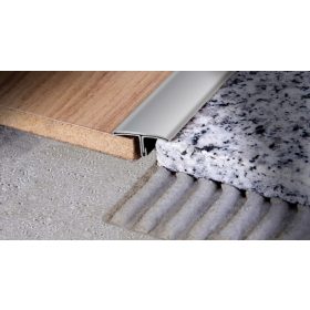   OX 14x2500 inox T burkolatváltó rozsdamentes 14 mm polírozottt 2500 mm utólag betehető beépíthető saválló