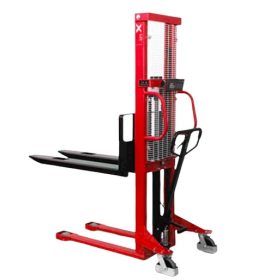   Mérleges kézi magasemelő targonca 1000 kg teherbírás 1600 mm emelési magasság 1720 mm építési magasság digitális mérleggel