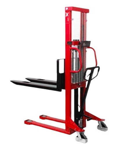 Mérleges kézi magasemelő targonca 1000 kg teherbírás 1600 mm emelési magasság 1720 mm építési magasság digitális mérleggel