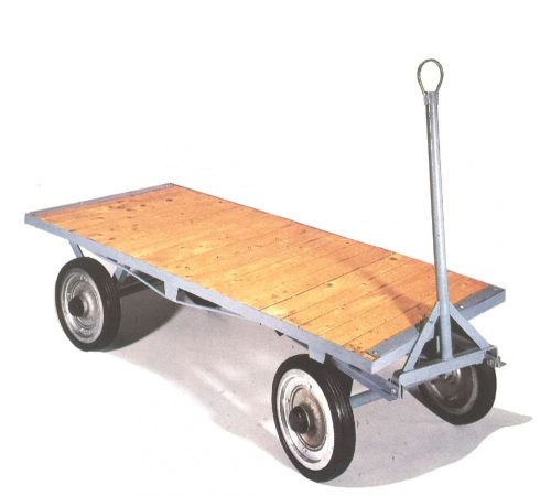 Vonórudas utánfutó ipari kézikocsi 2000 kg teherbírással, nagy méretű kerekekkel, targoncával vontatóval is húzható