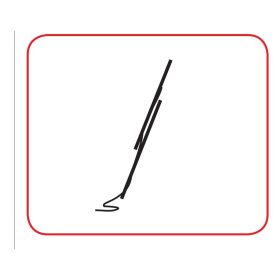   Üvegszálas szigetelt létra, kötéllel kezelhető támasztólétra kétrészes 2x12 fok, 3,5m magas, gördülő kerekekkel