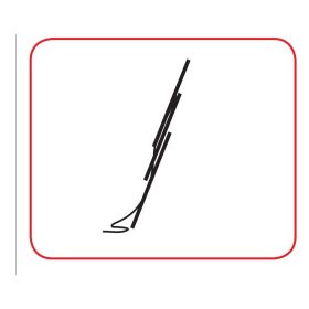   Üvegszálas szigetelt létra, kötéllel kezelhető támasztólétra háromrészes 3x12 fok, 3,5m magas, gördülő kerekekkel