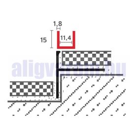   OX Zuhanykabin üveg tartóprofil 8-10 mm 2500 mm eloxált alu ezüst üvegrögzítő sín épített zuhanykabin 