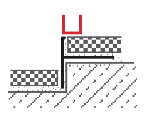 OX Üvegtartó U profil 6-8 mm 2500 mm szálcsiszolt inox hatású Zuhanykabin üvegtartó sín