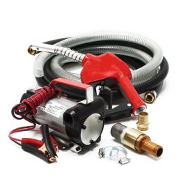   Üzemanyag szivattyú 12V DC fáradtolaj, gázolaj átfejtő pumpa 150W, töltőpisztollyal és szívócsővel