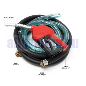   Üzemanyag szivattyú 12V DC fáradtolaj, gázolaj átfejtő pumpa 150W, töltőpisztollyal és szívócsővel