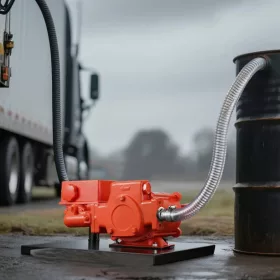   Elektromos üzemanyag-átfejtő szivattyú 76 L/perc 230V, átfolyásmérővel és automata töltőpisztollyal