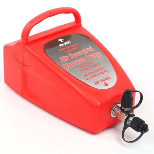 Levegős vákuumszivattyú kompresszorra köthető 28 liter/perc 0,09 Bar Csatlakozó 1/2" ACME  autóklíma adapter R134a és R12 gázhoz 