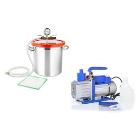   Vákuumkamra és vákuumszivattyú 230V 99 liter/perc 0,00005 Bar + 17 literes vákuumtartály