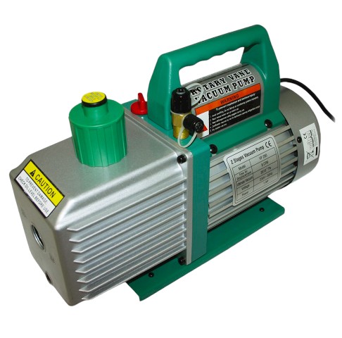 2 lépcsős vákuumszivattyú nagyteljesítményű 224 liter/perc  230V 800W  0,000003 Bar 3 Pa 8 cfm