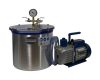 Vákuumkamra és vákuumszivattyú 230V 370W 170 liter/perc 0,00005 Bar + 20 literes vákuumtartály