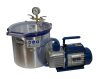 Vákuumkamra és vákuumszivattyú 230V 370W 170 liter/perc 0,00005 Bar + 20 literes vákuumtartály