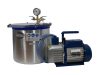 Vákuumkamra és vákuumszivattyú 230V 370W 170 liter/perc 0,00005 Bar + 20 literes vákuumtartály