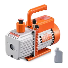   Vákuumpumpa 6 CFM kétfokozatú vákuumszivattyú, 370 W, 0,2 Pa – R134a, R22 és R410a