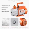 Vákuumpumpa 6 CFM kétfokozatú vákuumszivattyú, 370 W, 0,2 Pa – R134a, R22 és R410a