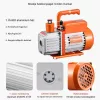 Vákuumpumpa 4 CFM egyfokozatú vákuumszivattyú 150W, 5 Pa – R134a, R22 és R410a