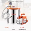 18,93 literes Vákuumkamra akril fedéllel 3,5 CFM vákuumszivattyúval 