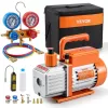 Vákuumpumpa 4,5 CFM vákuumszivattyú PRO manométer készlettel R134a, R22, R410A, R404 és R407C