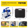136 l/perc egyfokozatú vákuumszivattyú 249 W, 5 Pa, klímaszerelő készlet