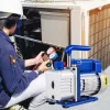 220V Vákuumszivattyú 85 l/perc egyfokozatú vákuumszivattyú 1/4 LE, 5 Pa hűtéstechnikai vákuumszivattyú