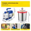 85 l/perc vákuumszivattyú 12 literes rozsdamentes vákuumkamrával, 5 Pa végvákuum