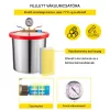 85 l/perc vákuumszivattyú 12 literes rozsdamentes vákuumkamrával, 5 Pa végvákuum