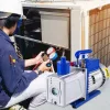 220V Vákuumszivattyú 10 CFM kétfokozatú vákuumszivattyú 1 LE, 0,3 Pa