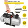 Vákuumpumpa 8 CFM kétfokozatú vákuumszivattyú, 3/4 LE, 0,3 Pa klíma- és hűtéstechnikához