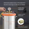 Rozsdamentes vákuumkamra edzett üvegfedéllel 11,4 literes Ø230 × 270 mm