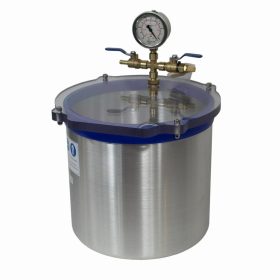   Vákuumtartály, vákuumkamra 12,5 literes alumínium, polikarbonát fedő 