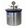 Vákuumtartály, vákuumkamra 12,5 literes alumínium, polikarbonát fedő 